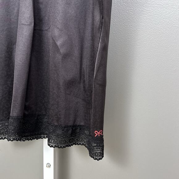 Ruby Ribbon Pin Up Cami Camisole Cheetah Tonal Black Size 46 Sleeveless Top Lace - Picture 5 of 9